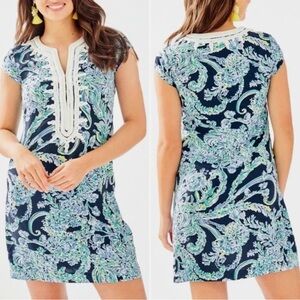 Lily Pulitzer Dress-High Tide Navy Scuba Doo Print